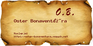 Oster Bonaventúra névjegykártya